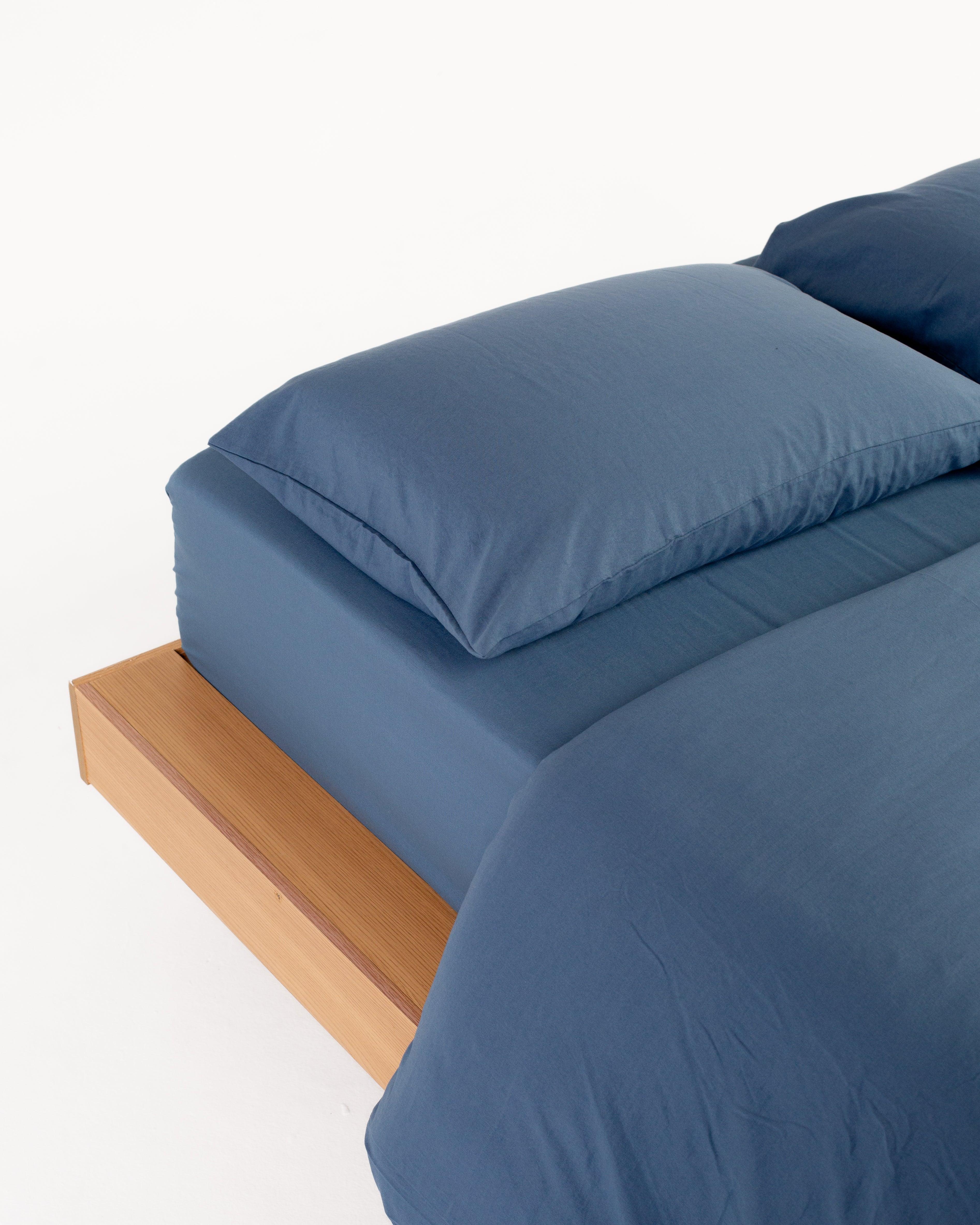 Jogo de Duvet Solid Washed - Navy