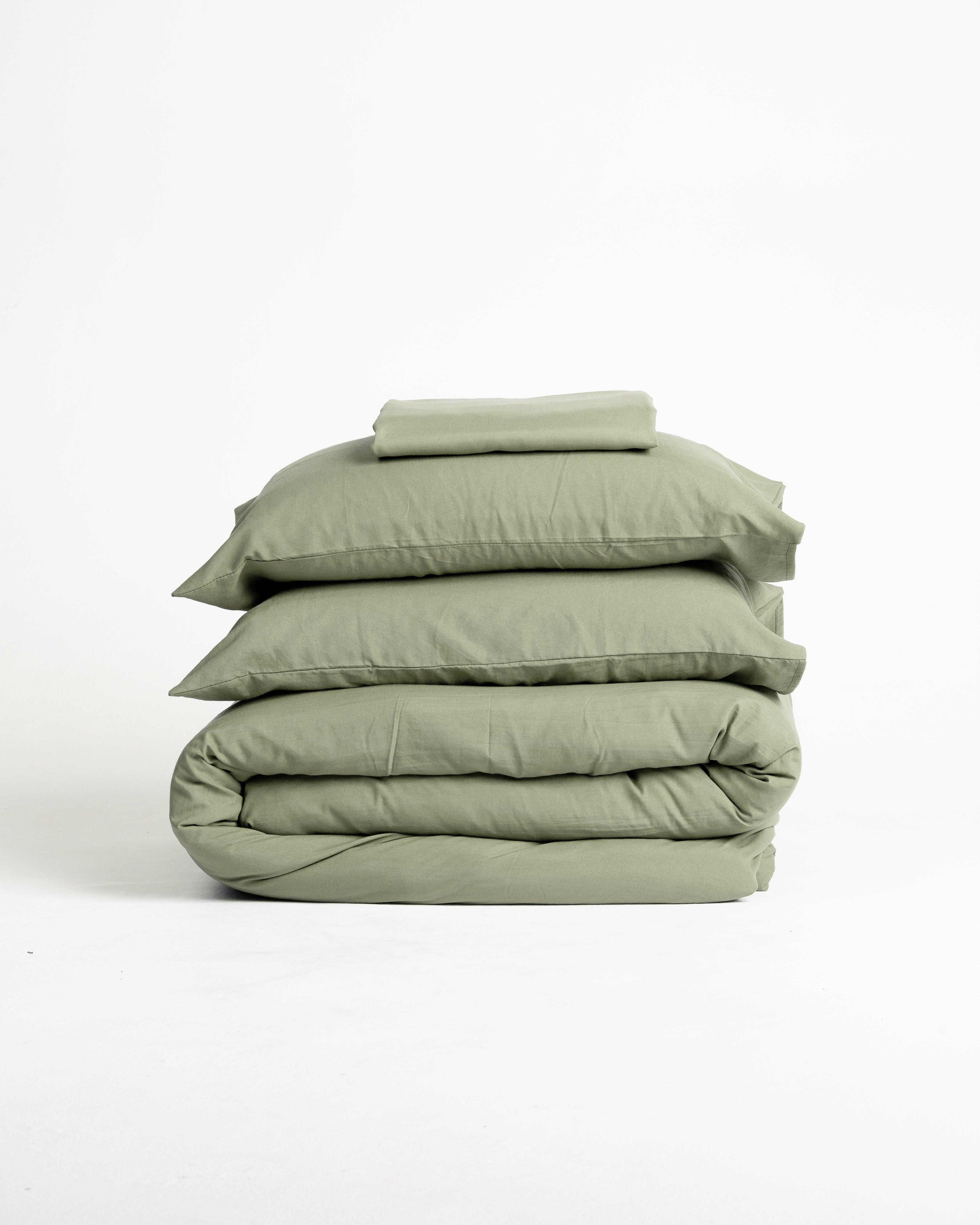 Jogo de Duvet Solid Washed - Matcha